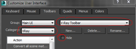 vray toolbar